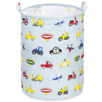 Cos depozitare haine sau jucarii, 50x40cm, bumbac si in, 63 l, masinute si avioane Cos depozitare haine sau jucarii, 50x40cm, bumbac si in, 63 l, masinute si avioane