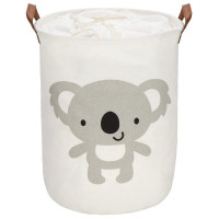 Cos depozitare haine sau jucarii, 45x35cm, bumbac si in, 43 l, urs koala Cos depozitare haine sau jucarii, 45x35cm, bumbac si in, 43 l, urs koala