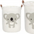 Cos depozitare haine sau jucarii, 45x35cm, bumbac si in, 43 l, urs koala [3]
