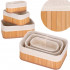Set 3 cutii organizatoare din bambus, diverse dimensiuni, maro [11]