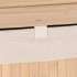 Cos de rufe din bambus, pliabil, cu captuseala detasabila lavabila, 3 compartimente, 150L, 63x42x62cm, maro [13]