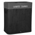 Cos de rufe din bambus cu capac, 2 compartimente, sac detasabil, volum 100L, 54x34x60cm, negru [21]