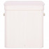 Cos de rufe din bambus cu capac, 2 compartimente, sac detasabil, volum 100L, 54x35x60cm, alb [10]