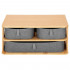 Cutie organizare din bambus, cu 3 sertare detasabile, 16x36x23cm, maro [17]