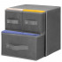 Organizator dulap tip lada cu 3 sertare, 31x31x22cm, gri [2]