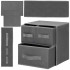 Organizator dulap tip lada cu 3 sertare, 31x31x22cm, gri [16]