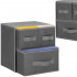 Organizator dulap tip lada cu 3 sertare, 31x31x22cm, gri [4]