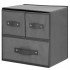 Organizator dulap tip lada cu 3 sertare, 31x31x22cm, gri inchis [2]