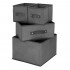 Organizator dulap tip lada cu 3 sertare, 31x31x22cm, gri inchis [4]