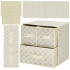 Organizator dulap tip lada cu 3 sertare, 31x31x22cm, cu model, bej [17]
