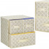 Organizator dulap tip lada cu 3 sertare, 31x31x22cm, cu model, bej [18]