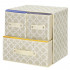 Organizator dulap tip lada cu 3 sertare, 31x31x22cm, cu model, bej [4]