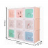 Dulap copii, modular cu 9 compartimente, PVC, 110x110x37 cm, multicolor [20]