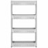 Sistem rafturi de depozitare Sersimo HA114 cu roti pentru bucatarie sau baie cu 4 polite, gri [5]