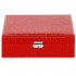 (DL) Cutie depozitare si organizare bijuterii, MDF, piele ecologica, 26 x 26 x 8,5cm, rosu [12]