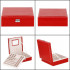 (DL) Cutie depozitare si organizare bijuterii, MDF, piele ecologica, 26 x 26 x 8,5cm, rosu [15]