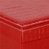 (DL) Cutie depozitare si organizare bijuterii, MDF, piele ecologica, 26 x 26 x 8,5cm, rosu [10]