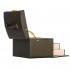 (DL) Cutie depozitare si organizare bijuterii, piele ecologica + piele intoarsa, 17,5 x 14 x 12,5 cm, maro inchis [22]