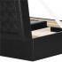 (DL) Cutie depozitare si organizare bijuterii, MDF, piele ecologica, 25 x 25 x 8,5cm, negru [10]