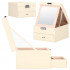 (DL) Cutie depozitare si organizare bijuterii, piele ecologica + velur, 16 x 16 x 11cm, crem [26]