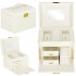 (DL) Cutie depozitare si organizare bijuterii, MDF, piele ecologica, 17,5 x 12 x 13,5 cm., crem [19]