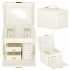 (DL) Cutie depozitare si organizare bijuterii, MDF, piele ecologica, 17,5 x 12 x 13,5 cm., crem [28]