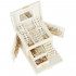 (DL) Cutie depozitare si organizare bijuterii, MDF, piele ecologica, 17,5 x 12 x 13,5 cm., crem [38]