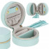(DL) Cutie depozitare si organizare bijuterii, MDF, piele ecologica, 8 x 5cm, verde menta [2]
