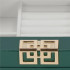 (DL) Cutie depozitare si organizare bijuterii, MDF, piele ecologica, 23,5 x 14 x 5,5cm, verde sticla [16]