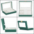 (DL) Cutie depozitare si organizare bijuterii, MDF, piele ecologica, 23,5 x 14 x 5,5cm, verde sticla [19]