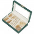 (DL) Cutie depozitare si organizare bijuterii, MDF, piele ecologica, 23,5 x 14 x 5,5cm, verde sticla [38]