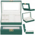 (DL) Cutie depozitare si organizare bijuterii, MDF, piele ecologica, 23,5 x 14 x 5,5cm, verde sticla [6]