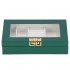 (DL) Cutie depozitare si organizare bijuterii, MDF, piele ecologica, 23,5 x 14 x 5,5cm, verde sticla [8]