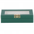 (DL) Cutie depozitare si organizare bijuterii, MDF, piele ecologica, 23,5 x 14 x 5,5cm, verde sticla [9]