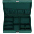(DL) Cutie depozitare si organizare bijuterii, velur, 28 x 19,5 x 7 cm, verde [24]
