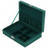 (DL) Cutie depozitare si organizare bijuterii, velur, 28 x 19,5 x 7 cm, verde [10]