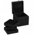 (DL) Cutie depozitare si organizare bijuterii, velur, 12x 12 x 12 cm, negru [22]