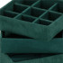 (DL) Cutie depozitare si organizare bijuterii, velur, 12x 12 x 12 cm, verde [16]
