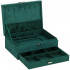 Cutie depozitare si organizare bijuterii, velur, 27 x 19 x 10,5 cm, verde [24]