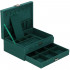 Cutie depozitare si organizare bijuterii, velur, 27 x 19 x 10,5 cm, verde [25]