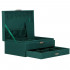 Cutie depozitare si organizare bijuterii, velur, 27 x 19 x 10,5 cm, verde [6]