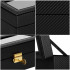 (DL) Cutie depozitare si organizare ceasuri, MDF, piele ecologica, 30x11x8cm, negru carbon [18]