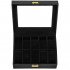 (DL) Cutie depozitare si organizare ceasuri, MDF, piele ecologica, 25x20x8cm, negru carbon [7]