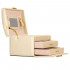 (DL) Cutie depozitare si organizare bijuterii, MDF, piele ecologica si velur, 17,5 x 14 x 12,5cm, crem [3]