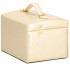 (DL) Cutie depozitare si organizare bijuterii, MDF, piele ecologica si velur, 17,5 x 14 x 12,5cm, crem [17]