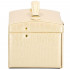 (DL) Cutie depozitare si organizare bijuterii, MDF, piele ecologica si velur, 17,5 x 14 x 12,5cm, crem [18]