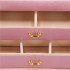 (DL) Cutie depozitare si organizare bijuterii, MDF, piele ecologica si velur, 17,5 x 14 x 12,5cm, roz [12]