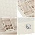 (DL) Cutie depozitare si organizare bijuterii, MDF, piele ecologica, 25 x 25 x 8,5cm, crem deschis [12]