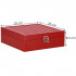 (DL) Cutie depozitare si organizare bijuterii, MDF, piele ecologica, 25 x 25 x 8,5cm, burgundy [24]