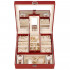 (DL) Cutie depozitare si organizare bijuterii, MDF, piele ecologica, 25 x 25 x 8,5cm, burgundy [28]